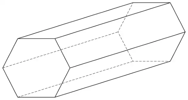 A hexagonal prism
