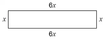 Rectangle with length 6x and width x