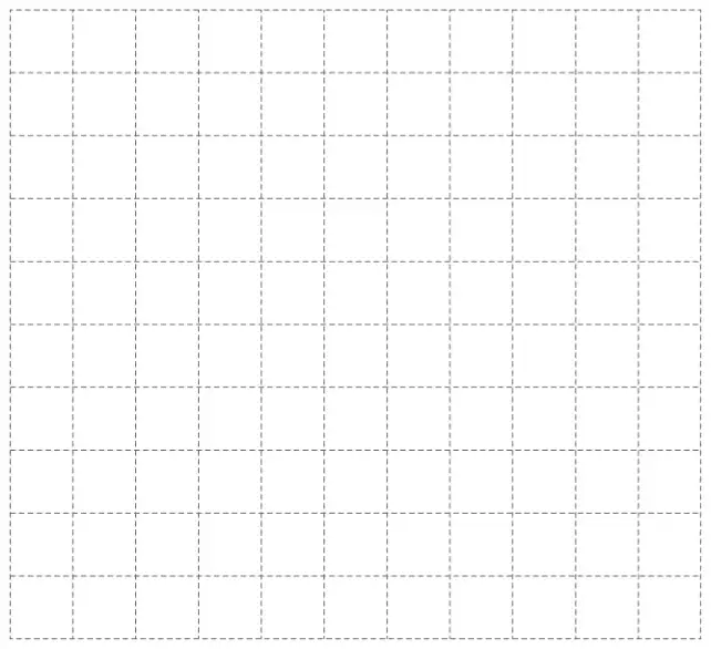 Blank square grid, 11 squares wide and 10 squares high