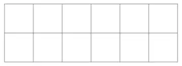 Empty grid of 2 rows of 6 squares