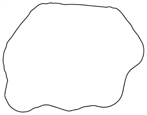 Scale drawing of a reservoir with an irregular outline