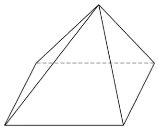 A square-based pyramid