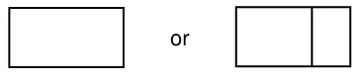 A rectangle, or the same rectangle with an internal vertical line near its right side