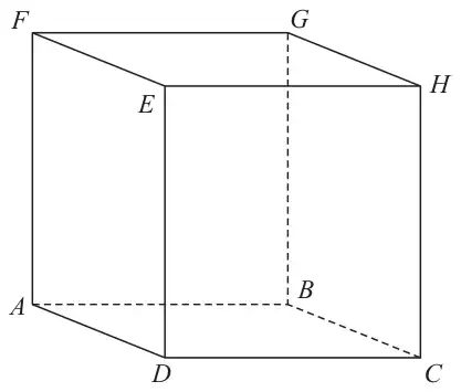 Cuboid ABCDEFGH with base ABCD and top face EFGH