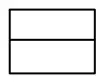 Mark scheme answer: a rectangle divided into two equal rectangles by a line parallel to its longer sides