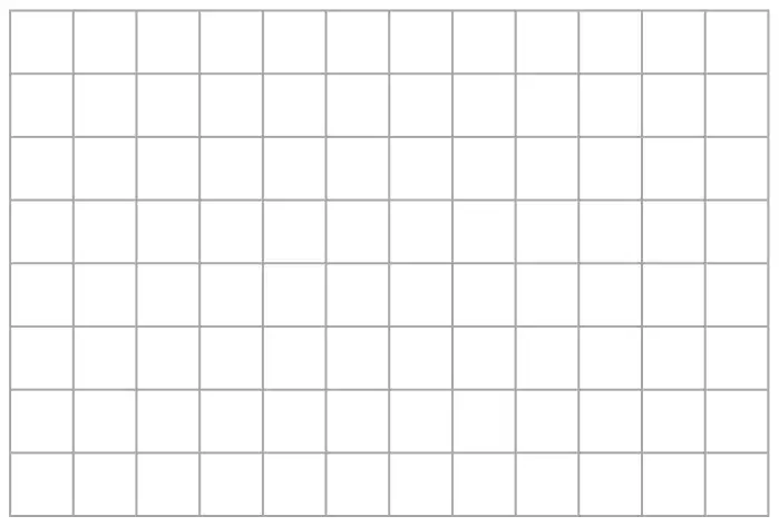 Blank centimetre grid