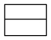 Mark scheme answer: a rectangle divided into two equal parts by a line parallel to its longer sides