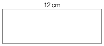 A rectangle with its length labelled 12 cm