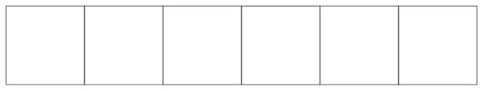 Shape 2: the six tiles arranged in a single row