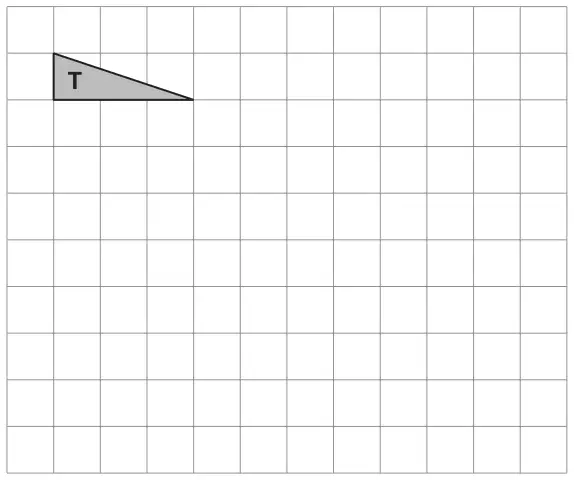 Square grid with a right-angled triangle T, 3 squares wide and 1 square high