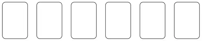 Six blank cards