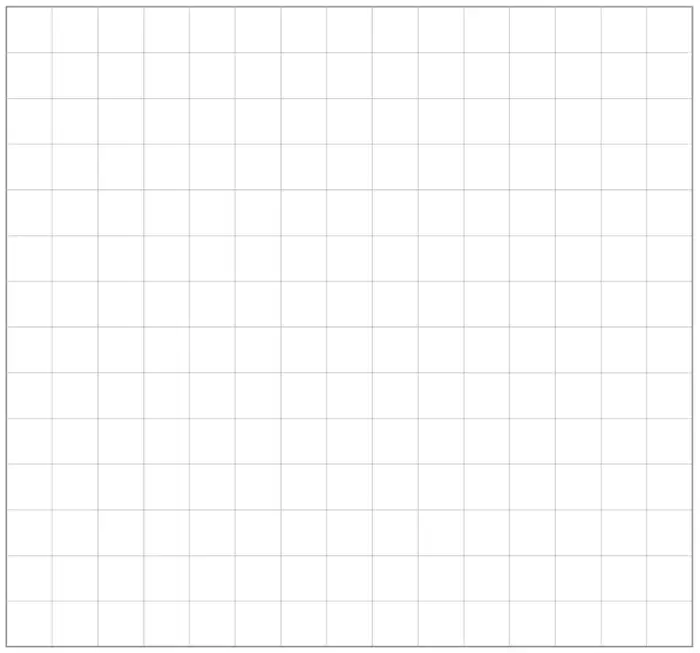 Blank square grid for drawing a bar chart
