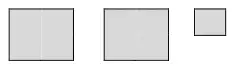 Two whole rectangles and one quarter rectangle