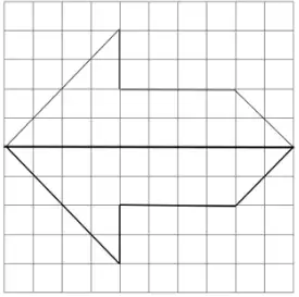 Mark scheme: the completed shape reflected in PQ
