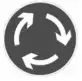 Mark scheme: the circular sign with three curved arrows