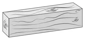A long wooden block (cuboid)