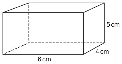 Cuboid with edges 6 cm, 4 cm and 5 cm