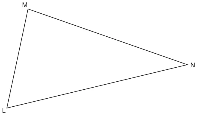 Triangle LMN representing a field