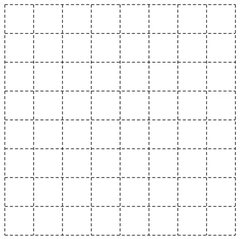 Square grid, 8 by 8 squares