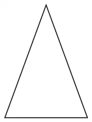 A tall triangle with no markings