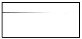 Rectangle with a line drawn inside it parallel to a longer side