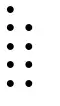 One dot at the top and four pairs of dots below it