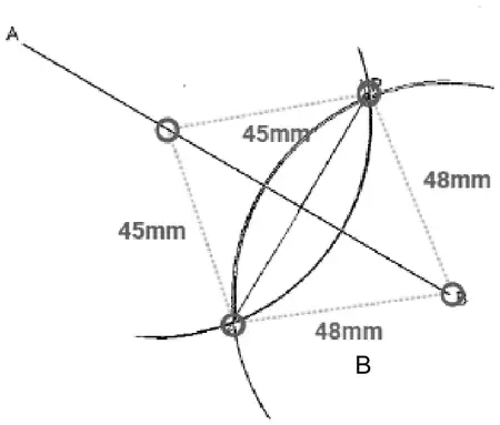 Candidate construction C, with marker annotations 45mm and 48mm