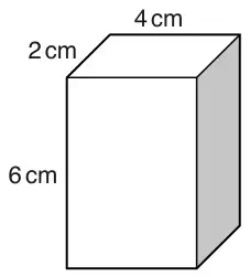 Cuboid 2 cm by 4 cm by 6 cm