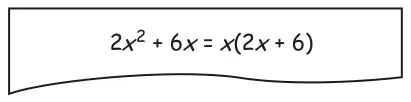 2x² + 6x = x(2x + 6)
