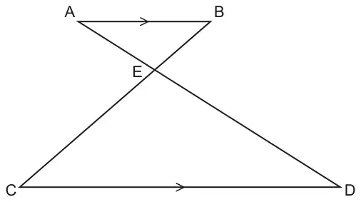 AB parallel to CD, with AD and BC crossing at E
