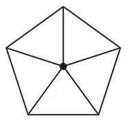 Blank regular pentagon spinner with five sections
