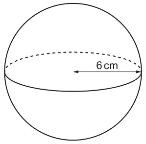 Sphere with radius 6 cm