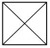 A square with both diagonals drawn
