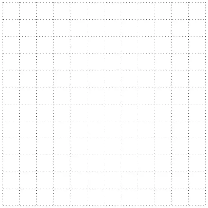 Blank one-centimetre grid, 12 squares by 12 squares