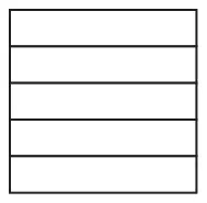 A rectangle divided into 5 equal horizontal strips