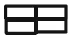Four rectangles arranged in a 2 by 2 block
