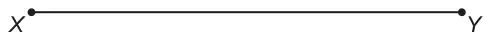 A horizontal line segment from X to Y