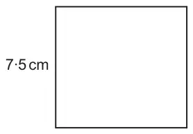Shape B: a square with one side labelled 7·5 cm