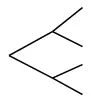 Tree diagram framework: two first branches, each followed by two second branches