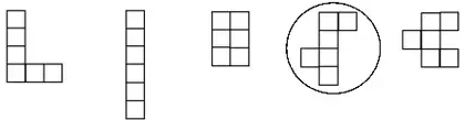 The five nets with the fourth net circled