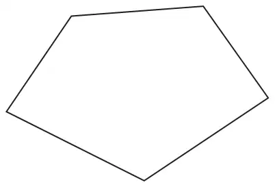 An irregular five-sided shape