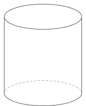 A 3D solid with two equal circular ends and a curved surface