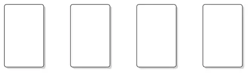 Four blank cards