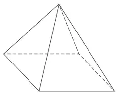 Sketch of a square-based pyramid