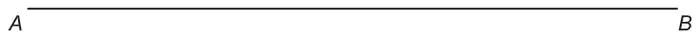 Line segment AB, the side AB of the scale drawing