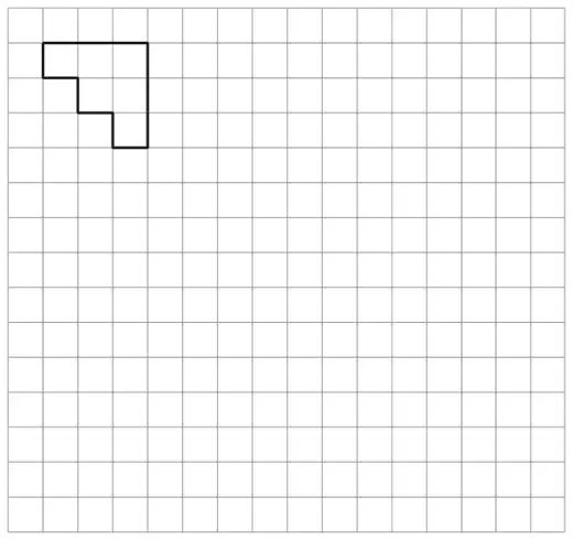 L-shaped staircase shape on a square grid