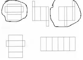 Answer: the first net (top left) and the third net (top right) circled