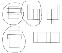 Example: first, second and fourth nets circled