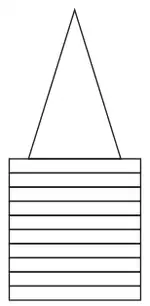 A stack of 10 octagonal bases with one cone on top