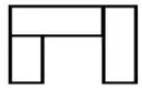 Split into one short leg, a top piece and one full-height leg